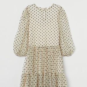 H&M dotted mesh dress